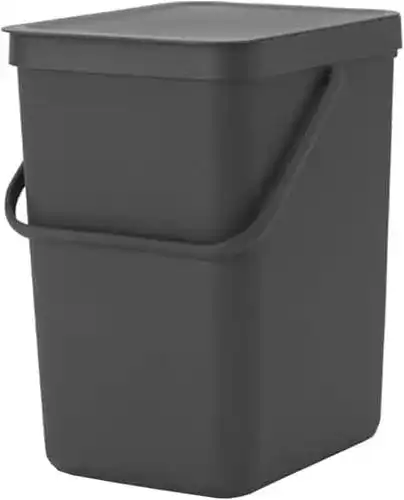 Biomülleimer Brabantia Sort & Go, 25 Liter, Grau, Kunststoff