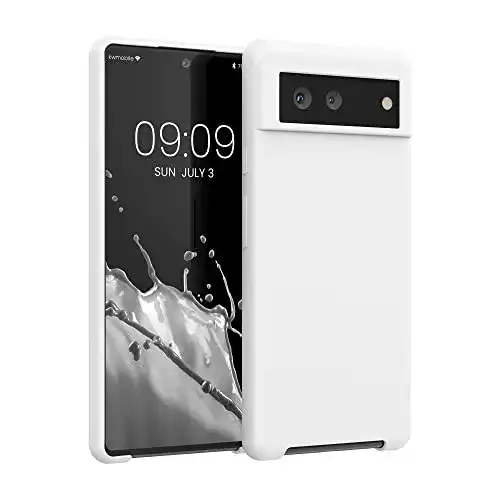 Kwmobile Hülle für Google Pixel 6 Silikon Handy Case in Weiß