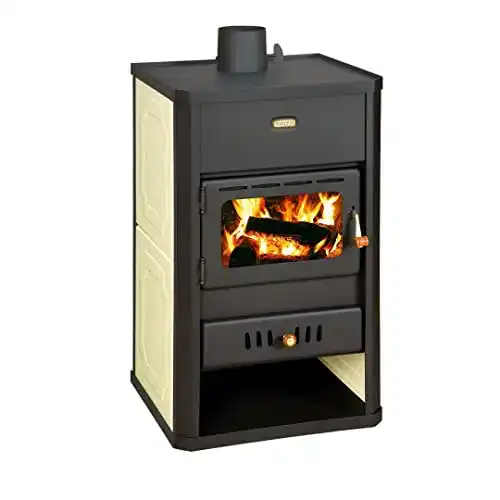 Kaminofen Prity S1 W10, Wasserführender Holzofen mit 13 kW Leistung