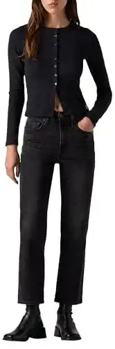 Levi’s Damen 725 Authentic Kick Bootcut Ankle Jeans
