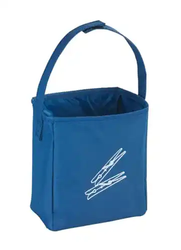 Klammerbeutel Wenko für Wäsche, Polyester, 17 x 19 x 10 cm, Blau