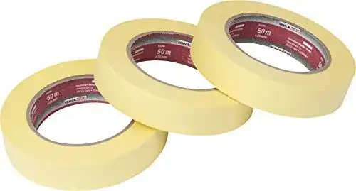 Malerkrepp Werkzeyt Kreppband 50 m x 25 mm – 3er Set für Malerarbeiten