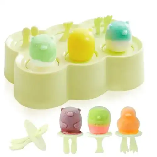 Eis-am-Stiel-Formen für Kinder – 6 Silikon Eisformen