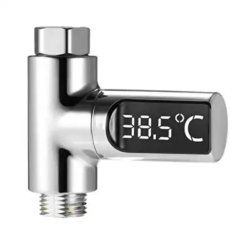 Duschthermometer Xlkj mit LED-Anzeige für 5-85 Grad