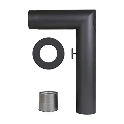 Ofenrohrset LANZZAS 1x 90°, 3-teilig, Durchmesser 150 mm