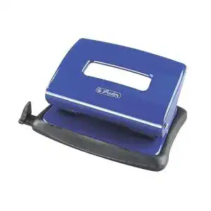 Herlitz Bürolocher 1610450, 1,6 mm, blau mit Anschlagschiene