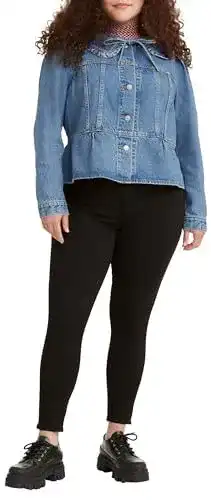 Levi’s Damen Mile High Super Skinny Jeans in Black Galaxy