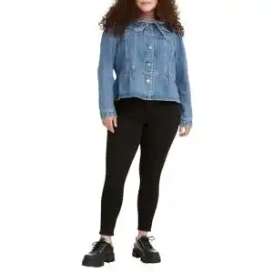 Levi’s Damen Mile High Super Skinny Jeans in Black Galaxy