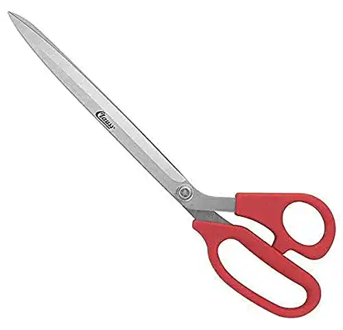 Tapezierschere Clauss 18190, abgewinkelt, 29,3 cm, rot