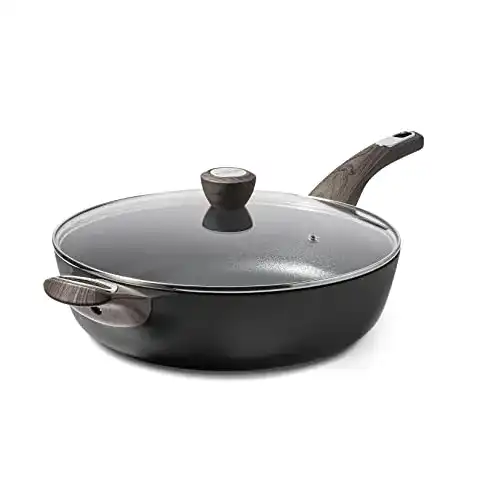 SENSARTE 30 cm Bratpfanne mit Deckel und 4,7L Volumen