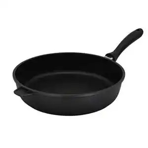 Aluguss-Pfanne Krüger tief Leipzig aus Aluminium in Schwarz, 28 cm