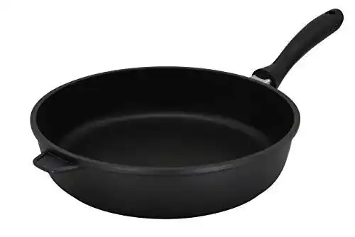 Aluguss-Pfanne Krüger tief Leipzig aus Aluminium in Schwarz, 28 cm