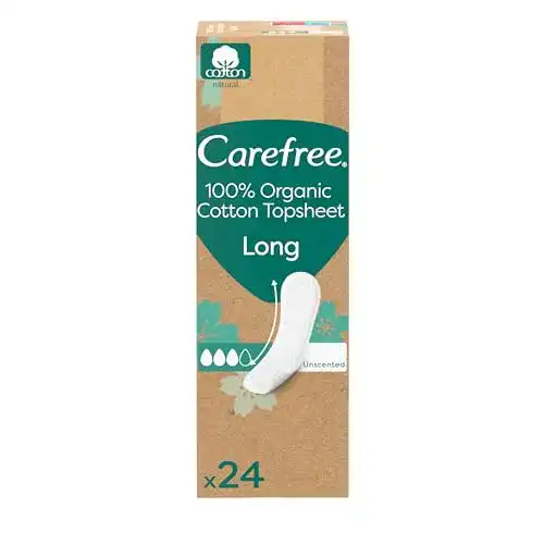 Carefree Slipeinlagen Organic Long ohne Duft, 24 Stück