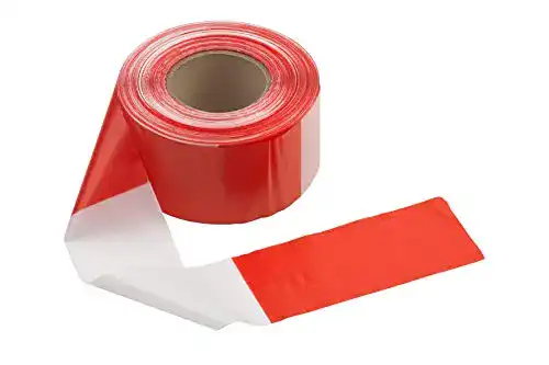 Connex Absperrband rot-weiß 100 m x 80 mm – UV-beständig und reißfest