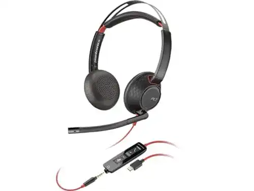 Plantronics Poly Blackwire 5220 Headset mit USB-C und 3,5 mm Anschluss