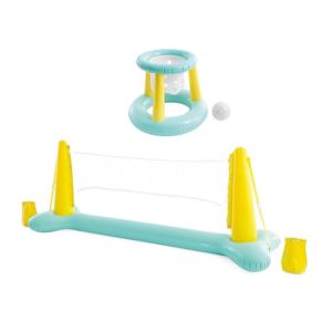 Wasserspielzeug Intex Pool Game – Aufblasbares Wasserballspiel mit Volleyballnetz
