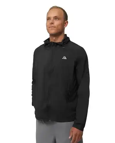 Windbreaker Herren von Danish Endurance – Kapuzenjacke in Schwarz