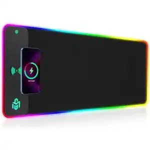 Gaming Mousepad mit RGB Beleuchtung und Qi Schnellladefunktion