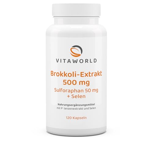 Brokkoli-Kapseln mit 500 mg Brokkoli-Extrakt und Selen