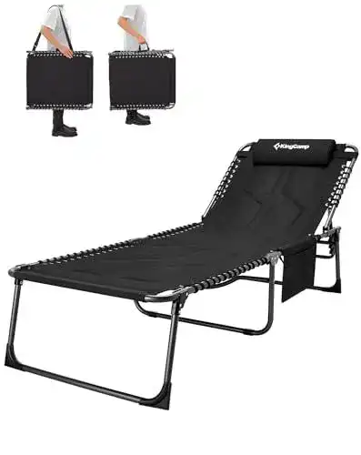 Campingliege KingCamp – Übergroße Sonnenliege mit Dreibein-Design