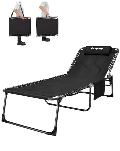 Campingliege KingCamp – Übergroße Sonnenliege mit Dreibein-Design
