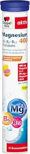 Magnesium Brausetabletten Doppelherz 400 mg mit B1, B6, B12 und Folsäure