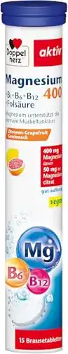 Magnesium Brausetabletten Doppelherz 400 mg mit B1, B6, B12 und Folsäure