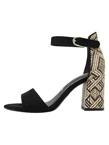 Tamaris Damen Sandale mit Absatz 1-1-28356-30 in Schwarz