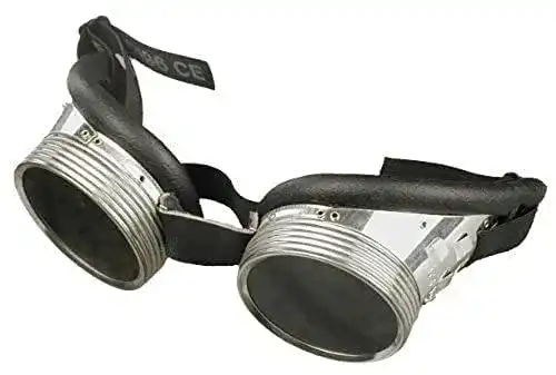 Schweißerbrille Connex Alu in Chromfarbe mit weicher Gesichtsauflage