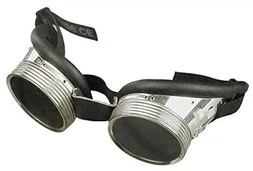 Schweißerbrille Connex Alu in Chromfarbe mit weicher Gesichtsauflage