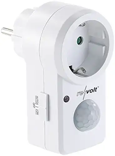 Bewegungsmelder Steckdose mit PIR-Sensor von Revolt