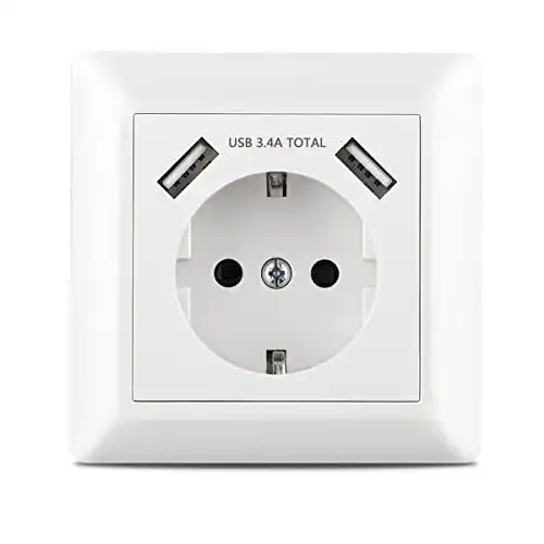 USB Steckdose Kaifire System 55 mit Schuko Anschluss