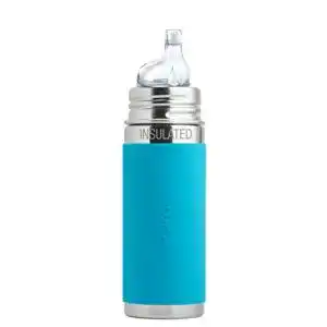 Pura kiki isolierte Edelstahl-Trinkflasche für Babys in Blau