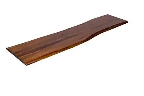 Massivholzplatte Sam Baumkantenplatte 120×40 cm aus Akazie