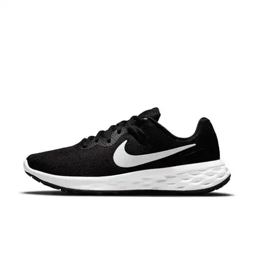 Laufschuhe Herren Nike Revolution 6 in Schwarz/Weiß-Eisengrau