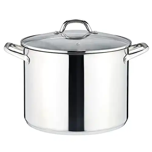 Kochtopf 15 Liter von Linnuo mit Glasdeckel aus Edelstahl 18/8
