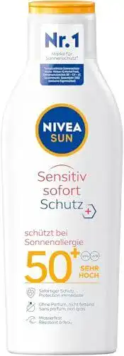 Sonnencreme LSF 50 Nivea Sun Sensitiv Sofortschutz für empfindliche Haut