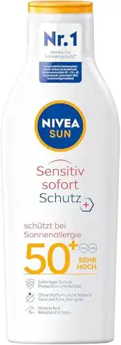 Sonnencreme LSF 50 Nivea Sun Sensitiv Sofortschutz für empfindliche Haut