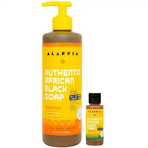 Alaffia Authentic African Black Soap ohne Duft für empfindliche Haut
