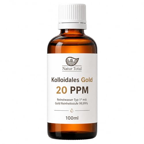 Kolloidales Gold Natur Total 20 PPM – 100 ml hochkonzentrierte Tropfen