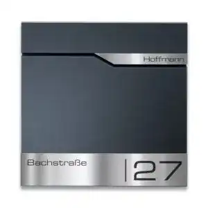 Briefkasten Metzler modern mit Zeitungsfach in Anthrazit RAL 7016
