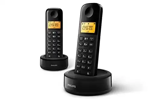 Schnurloses Telefon Philips D1602B/01 Duo mit 2 DECT-Handgeräten