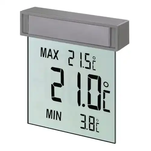 Fensterthermometer TFA Dostmann Vision digital für den Außenbereich, 30.1025
