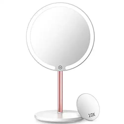 Beleuchteter Kosmetikspiegel WEECOC mit Touchscreen und 3 Lichtmodi
