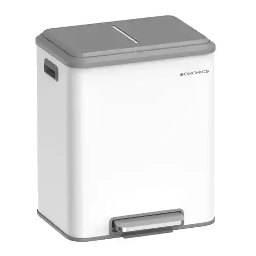 Doppel-Mülleimer Songmics mit Mülltrennsystem 2 x 15 L für Küche
