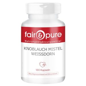 Knoblauch-Mistel-Weißdorn-Kapseln mit Vitamin C 180 vegane Kapseln