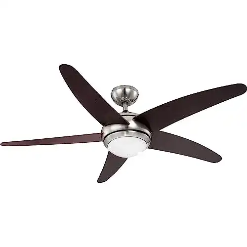 Deckenventilator Globo 0306 in nickel matt, 132 x 132 x 37 cm