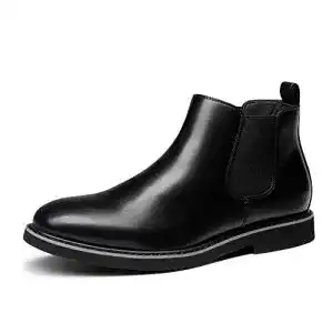 Chelsea Boots für Herren von Bruno Marc Stiefel in Schwarz, Größe 43