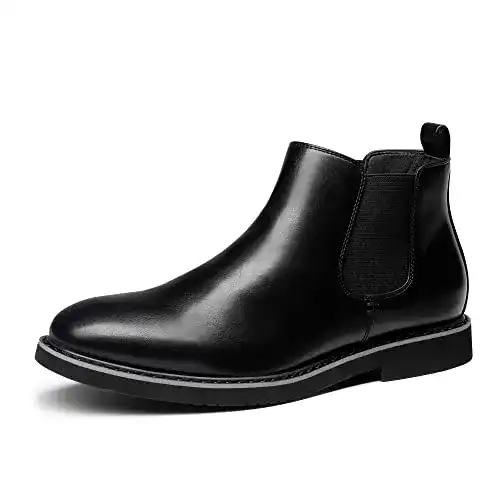 Chelsea Boots für Herren von Bruno Marc Stiefel in Schwarz, Größe 43