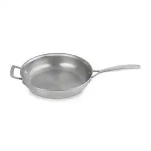 Edelstahlpfanne Le Creuset Unbeschichtete Bratpfanne mit Gegengriff